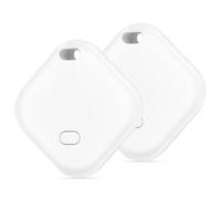 AXFEE 2 Pezzi Air Tracker Finder Tag, Compatibile con Apple Dov'è (solo iOS, NON per Android), Bluetooth Trova Oggetti per Chiavi/Bagagli/Valigie/Portafogli, Batteria Sostituibile -Bianco