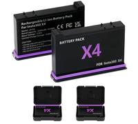 AXFEE 2 Pezzi Batteria Insta360X4, 2500mAh Batteria Ricaricabili Originale, per INSTA360 X4 Fotocamera, Batterie di Ricambio, Compatibile con Insta360X4