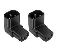 AXFEE 2 Pezzi Cavo Alimentazione Angolato, 250V 10A, IEC320 C14 a IEC C13