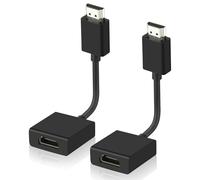 AXFEE 2 Pezzi Cavo di prolunga HDMI, Corta Alta Velocità, 12CM Connettore di prolunga, prolunga HDMICompatible Con Chromecast/Fire TV/Roku, TV Stick, Roku Stick, PS4, PS5, Xbox - Nero