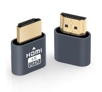 AXFEE 2 Pezzi HDMI Dummy Plug, 4K@60Hz 1080P Adattatore Display Headless | Emulatore HDMI Wireless Portatile,Compatibile con Macbook Pro PC Laptop Monitor Streaming Lavoro a Distanza Windows Mac Linux
