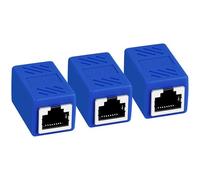 AXFEE 3 Pezzi Accoppiatore di Rete RJ45, Connettori Ethernet, Accoppiatore in Linea Schermato, Connettore Prolunga Cavo Ethernet Cat7/Cat6a/Cat6/Cat5e/Cat5 Cavo LAN-Femmina a Femmina