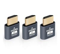 AXFEE 3 Pezzi HDMI Dummy Plug, 4K@60Hz 1080P Adattatore Display Headless | Emulatore HDMI Wireless Portatile,Compatibile con Macbook Pro PC Laptop Monitor Streaming Lavoro a Distanza Windows Mac Linux