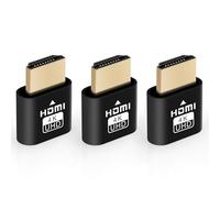 AXFEE 3 Pezzi HDMI Dummy Plug, 4K@60Hz 1080P Adattatore Display Headless | Emulatore HDMI Wireless Portatile,Compatibile con Macbook Pro PC Laptop Monitor Streaming Lavoro a Distanza Windows Mac Linux