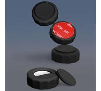 AXFEE 4 Pezzi Airtags Portachiavi, Custodia Impermeabile IPX8 Air Tag, con Adesivo Super Adesivo, Resistente Agli Urti, Antigraffio, per Bici, Portafoglio, Telecomando, Drone-Nero