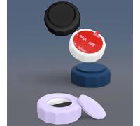 AXFEE 4 Pezzi Airtags Portachiavi, Custodia Impermeabile IPX8 Air Tag, con Adesivo Super Adesivo, Resistente Agli Urti, Antigraffio, per Bici, Portafoglio, Telecomando, Drone-Blu+Nero+Bianco+Lilla