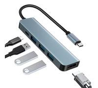 AXFEE 5 in 1 Hub USB C, Adattatore Multiporta USB C, con 4K HDMI/3*USB 3.0/PD 100W, USB C 5Gbps Dock USB C Adapter per MacBook PRO/Air M2 M1, Lenovo, XPS,Dell, Chromebook