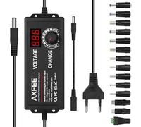 AXFEE 72W Adattatore di alimentazione DC universale, con 14 Adattatori Switching Plugs, 24V 3A Alimentatore Switching Trasformatore, per Elettronica Domestica e Dispositivi USB