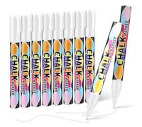 AXFEE 8Pz Pennarelli Lavagna Bianca, 3mm Gesso Liquido Cancellabili, Bianco | Pennarelli Lavagna Bianca Cancellabile, Subito Asciutti, Inchiostro di Alta Qualità a Basso Odore, per Casa, Scuola e Ufficio