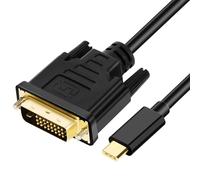 AXFEE Adattatore da USB C a DVI,1.8M Adattatore HDMI, Compatible Con 2017-2020 MacBook Pro, Surface Book 2, Galaxy S10, Dell XPS 13, Monitor, Projector- Nero