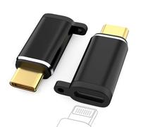 AXFEE Adattatore Lightn-ing a USB C, 2 Pezzi Adattatore Lightn-ing Femmin a USB C Maschio, Compatibile con iPhone, iPad, iPod, MacBook, Samsung Galaxy, Laptop, Monitor e Altri Dispositivi di Tipo C
