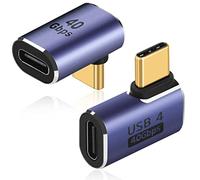 AXFEE Adattatore USB C ad angolo retto di 90 gradi da maschio a femmina, confezione da 2, compatibile con Steam Deck, Switch, computer portatili, tablet e cellulari