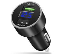 AXFEE Adattatore USB per auto, caricatore rapido per auto a 2 porte, caricabatterie da auto da 66 W, compatibile con iPhone 12/11/XR/Xs, iPad Pro/Air 2/mini, Samsung, iOS, smartphone Android