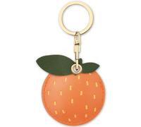 AXFEE Airtags Portachiavi in PU Pelle, Porta Air Tag per GSP Apple, Airtag Cover per Chiavi Zaini e Animale, Portatile, Anti-graffio, Mantiene un Segnale Forte - Arancia