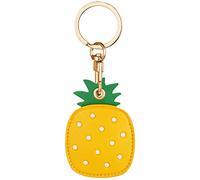 AXFEE Airtags Portachiavi in PU Pelle, Porta Air Tag per GSP Apple, Airtag Cover per Chiavi Zaini e Animale, Portatile, Anti-graffio, Mantiene un Segnale Forte, Pesche, Nocciole, Ananas, Avocado