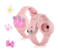 AXFEE Braccialetto per Apple Air-Tag Impermeabile, 4 Modelli Cartoon, Bracciale Air-tag Bambini, Protettiva GPS Anti-Perso, Localizzatore di Monitoraggio Regolabile, per Bambini, Anziani-Rosa