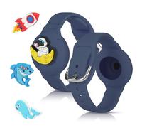 AXFEE Braccialetto per Apple Air-Tag Impermeabile, 4 Modelli Cartoon, Bracciale Air-tag Bambini, Protettiva GPS Anti-Perso, Localizzatore di Monitoraggio Regolabile, per Bambini, Anziani-Blu