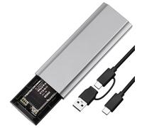 AXFEE Case SSD Hard Disk Esterno M.2 NVMe PCIe, USB 3.2 Gen 2 10Gbps UASP, Case SSD M2 NVMe SATA, Supporto UASP Trim SMART, per Disco Rigido 4TB M Key/M+B Key 2230/2242/2260/2280, con Cavo 2-in-1