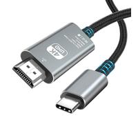 AXFEE Cavo da USB C a HDMI, 2M Type C a HDMI Adattatore 4K@60Hz (Compatibile con Thunderbolt), Compatibile con MacBook Pro/Air, iPad Pro, iMac Mini/Pro,Pixelbook, Dell XPS, Galaxy S23 S22 ecc