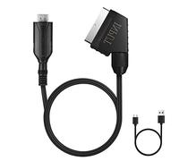 AXFEE Convertitore da Scart a HDMI con Cavi , Switch di Uscita Full HD 720P/1080P, Convertitore Audio Video, Per HDTV STB VHS Xbox PS3 Sky DVD Blu-Ray