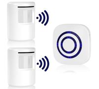 AXFEE Kit Elettronico per Campanello Senza Fili,Wireless Allarme Campanello | 3 Livelli Di Volume e 38 Allarme Suoneria, wireless Allarme campanello, per Uso in Casa, Garage, Giardino, Capannone- Nero
