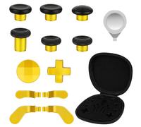 AXFEE Levette Analogiche in Metallo, 13 in 1 Palette Paddles Levette per Xbox One/One S X/Elite Series Controller, Analogici Magnetici Tasti per Xbox Series Joystick-Oro