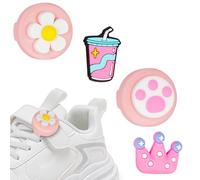 AXFEE Porta-Airtag per Scarpe Bambini, 4 Modelli Cartoon, Ustodia per tracciatore GPS nascosta, Resistente All'usura, per Scarpe da Bambini, Accessori per Bambini-Rosa