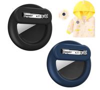 AXFEE Portachiavi Air-Tag, ustodia per tracciatore GPS nascosta, anti-emoval, custodia in silicone Airtag con pin, adatta per bambini, anziani, animali domestici, zaino (nero+blu notte)