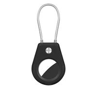 AXFEE Portachiavi AirTag, Custodia per AirTag con Filo, Localizzatore di Chiavi Portatile, Supporto per Cover Protettiva per Tracker per AirTag, per Zaini e Animali Domestici-Nero