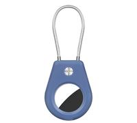 AXFEE Portachiavi AirTag, Custodia per AirTag con Filo, Localizzatore di Chiavi Portatile, Supporto per Cover Protettiva per Tracker per AirTag, per Zaini e Animali Domestici-Blu Scuro