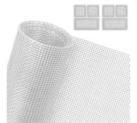 AXFEE Rete Zanzariera Finestra, 200×250 cm Rete Zanzariera Fissa Regolabile, Schermo Autoadesivo Senza Fori, con 2 toppe per la riparazione della zanzariera, per Finestra e Porta -Bianco