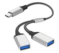 AXFEE Sdoppiatore USB a Y, Cavo USB Doppio, Tipo C a USB2.0 Prolunga Cavo