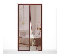 AXFZZRS Zanzariera Magnetica per Porte 120x275cm,Tenda Zanzariera Magnetica,Tenda Magnetica Zanzariera Porta,Nessun Attrezzo Richiesto,Facile da Installare,per Porta Finestra Balcone Soggiorno,Marrone