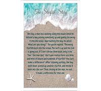 AXHNG Poster vintage con la storia della stella marina sulla sabbia della spiaggia in metallo e alluminio, decorazione da parete 20 x 30 cm