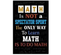 AXHNG Poster vintage con scritta in lingua inglese "The Only Way to Learn Math is to Do Math School" (lingua italiana non garantita) in metallo e alluminio, decorazione da parete, 20,3 x 30,5 cm