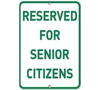 AXHNG Poster vintage con scritta "Man Cave Reserved Senior Citizens", in metallo e alluminio, 20,3 x 30,5 cm, decorazione da parete