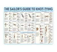 AXHNG Targa vintage con scritta in lingua inglese "The Sailor's Guide to Knot Tying Guide" (lingua italiana non garantita), in alluminio, 30,5 x 40,6 cm, decorazione da parete