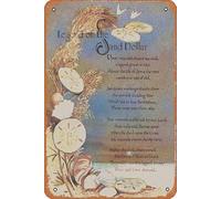AXHNG Vintage Legend of Sand Dollar Religione Spiritualità Bagno Giardino Caffè Donne Uomini Poster Metallo Alluminio Stagno Targa 30,5 x 40,6 cm Decorazione da Parete