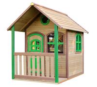 AXI Alex Casa Bambini in legno FSC | Casetta da gioco per giardino / esterno in marrone & verde | Casetta da giardino con portico per bambini
