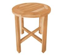 AXI Alya Tavolino Rotondo in Legno di Teak Marrone | Piccolo Tavolo per Giardino, Balcone, Terrazza | Da salotto - 45 x 45 x 50 cm