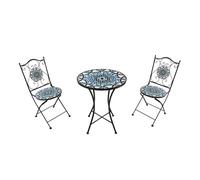 AXI Amélie Set Bistrot da Balcone, 2 Sedie 1 Tavolo, Per Veranda Mosaico Multi colori - Con Mosaico per Giardino/Terrazza