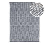 AXI Bali Tappeto da esterno, grigio, rettangolare | Tappeto per terrazzo esterno impermeabile per piccole aree salotto all'aperto | Giardino/balcone/patio 140x120 cm / Spessore: 5 mm | Sostenibile