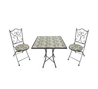 AXI Camilla Set Bistrot da Balcone, 2 Sedie 1 Tavolo, Set Bistrò Veranda Mosaico Rosa Romantico - Set Bistro da Giardino, Tavolo Bistro per Giardino/Balcone/Terrazza.