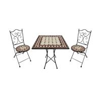 AXI Camilla Set Bistrot da Balcone, 2 Sedie 1 Tavolo, Set Bistrò Veranda Mosaico Vino Rosso - Set Bistro da Giardino, Tavolo Bistro per Giardino/Balcone/Terrazza.