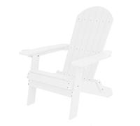 AXI Claire Sedia Adirondack in plastica bianca | Sedia da giardino / sedia a sdraio in legno per 1 persona con braccioli e schienale alto | 84,5 x 77 x 95,5 cm