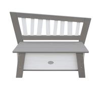 AXI Corky Panca per bambini in grigio e bianco | Panca di legno per bambini con spazio di stoccaggio | 116x37x84 cm