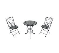 AXI Eloise Set Bistrot da Balcone, 2 Sedie 1 Tavolo, Per Veranda - Stampato Grigio - Per Giardino/Terrazza/Esterno