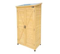 AXI Hugo Armadio da Giardino in Legno Beige | Armadio exteriore, Armadio degli Attrezzi con 3 Ripiani fissi | 85 x 52 x 174 cm.