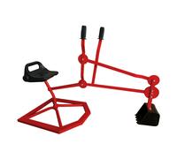 Axi Justin Escavatore giocattolo - Rosso/Nero | Gioco da spiaggia all'aperto per sabbiera | Montaggio facile e veloce | Per bambini e bambine
