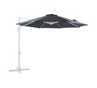 AXI Marisol Ombrellone da Giardino Bianco/Grigio - Ombrellone da esterno 300x300 cm - Ombrellone da Terrazzo, Struttura Alluminio, Rotazione 360°, Ombrellone da giardino 3x3 - Resistente UV